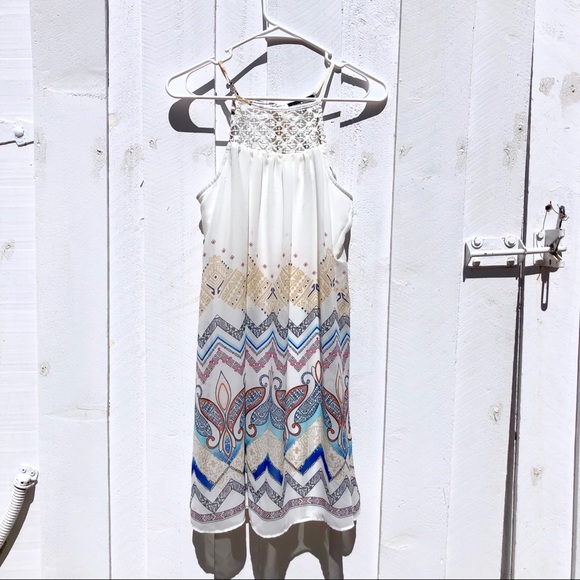 Nordstrom Sequin Hearts Lace Trim Printed Dress - Picture 1 of 4